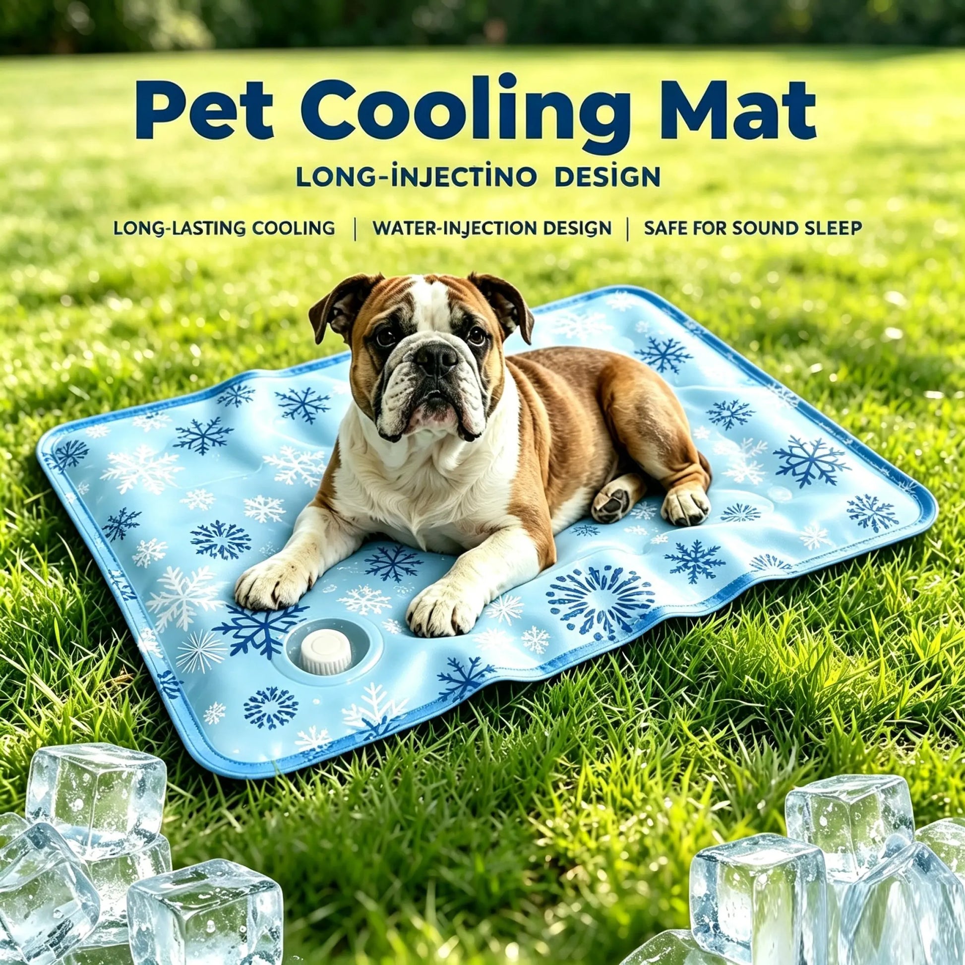 Pet Cooling Mat for Dogs and Cats, Continuous Cooling Gel Mattress.