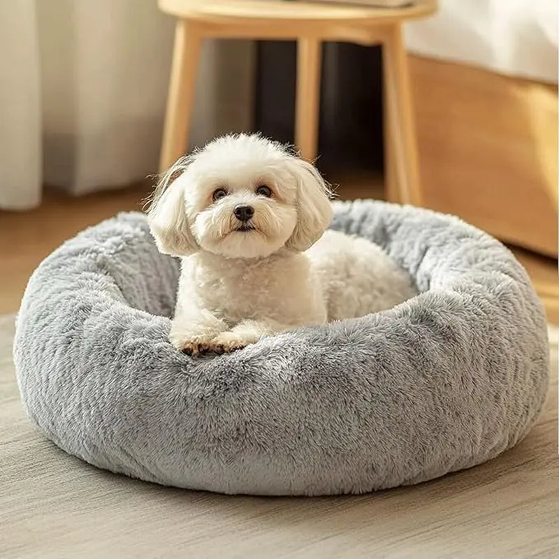 Calming Dog Bed Medium Size Dog, 31In Donut Washable Medium Pet Bed.
