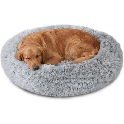 Calming Dog Bed Medium Size Dog, 31In Donut Washable Medium Pet Bed.