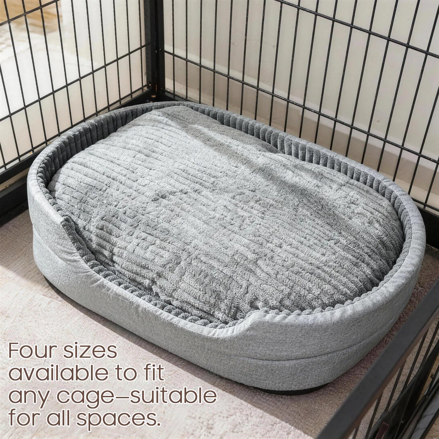 Dog Bed, Pet Sofa Bed, Plush Dog Couch Bed, Egg Crate Foam Dog Bed, Washable Dog Bed, Removable Cover Pet Bed, Waterproof Base Dog Bed, Non Slip Bottom Dog Bed, Indoor Dog Bed, Grey Dog Bed, Small Medium Large X-Large Dogs, Pet Sleeping Sofa