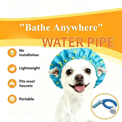 Pet Bath Tub Faucet Sprayer, 5 Ft Ultra-Flex Dog Shower Hose Adapter.