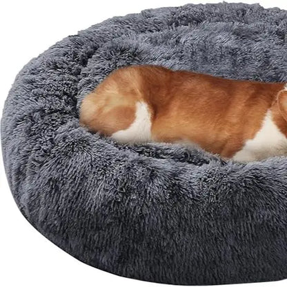 Calming Dog Bed Medium Size Dog, 31In Donut Washable Medium Pet Bed.