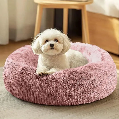Calming Dog Bed Medium Size Dog, 31In Donut Washable Medium Pet Bed.