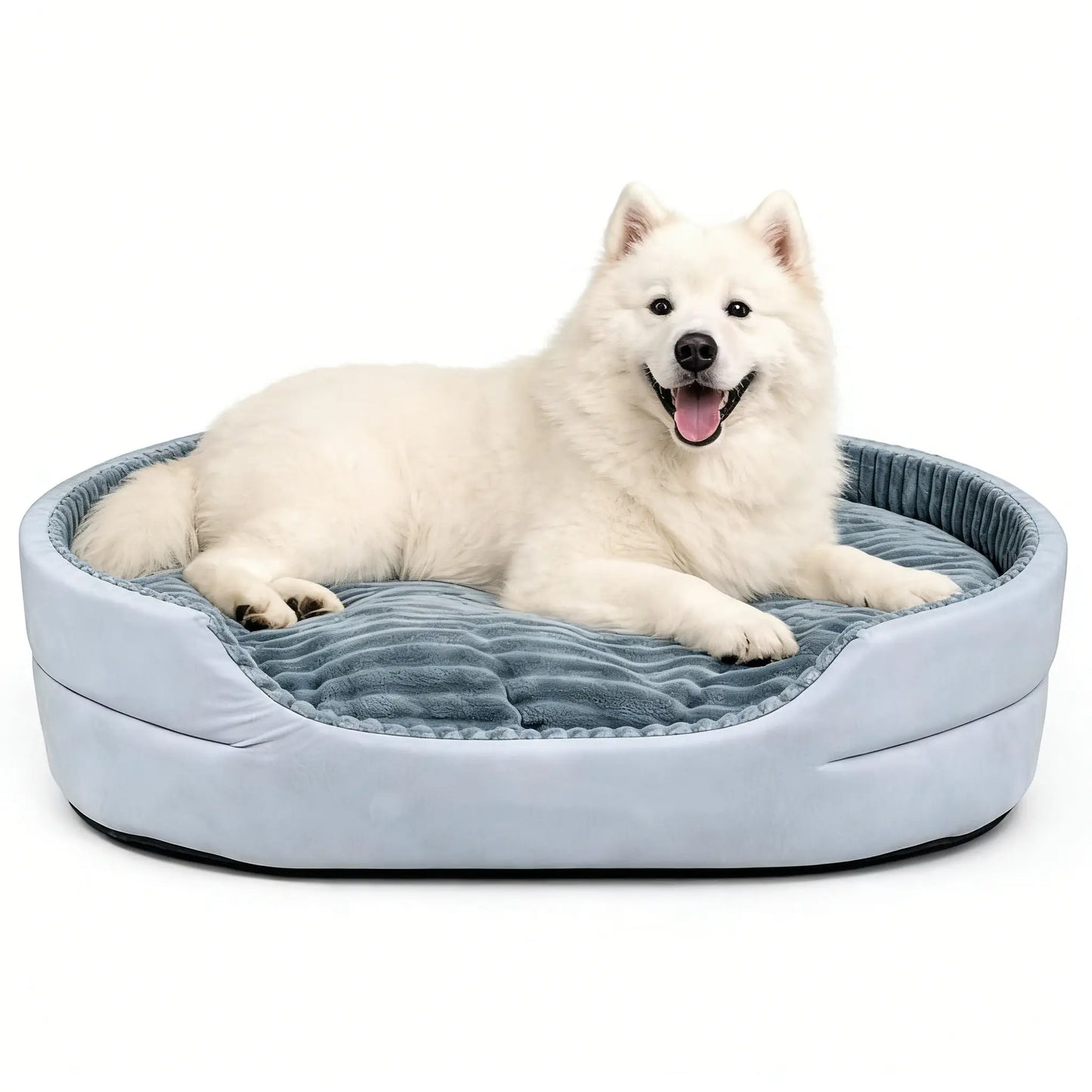 Dog Bed, Pet Sofa Bed, Plush Dog Couch Bed, Egg Crate Foam Dog Bed, Washable Dog Bed, Removable Cover Pet Bed, Waterproof Base Dog Bed, Non Slip Bottom Dog Bed, Indoor Dog Bed, Grey Dog Bed, Small Medium Large X-Large Dogs, Pet Sleeping Sofa