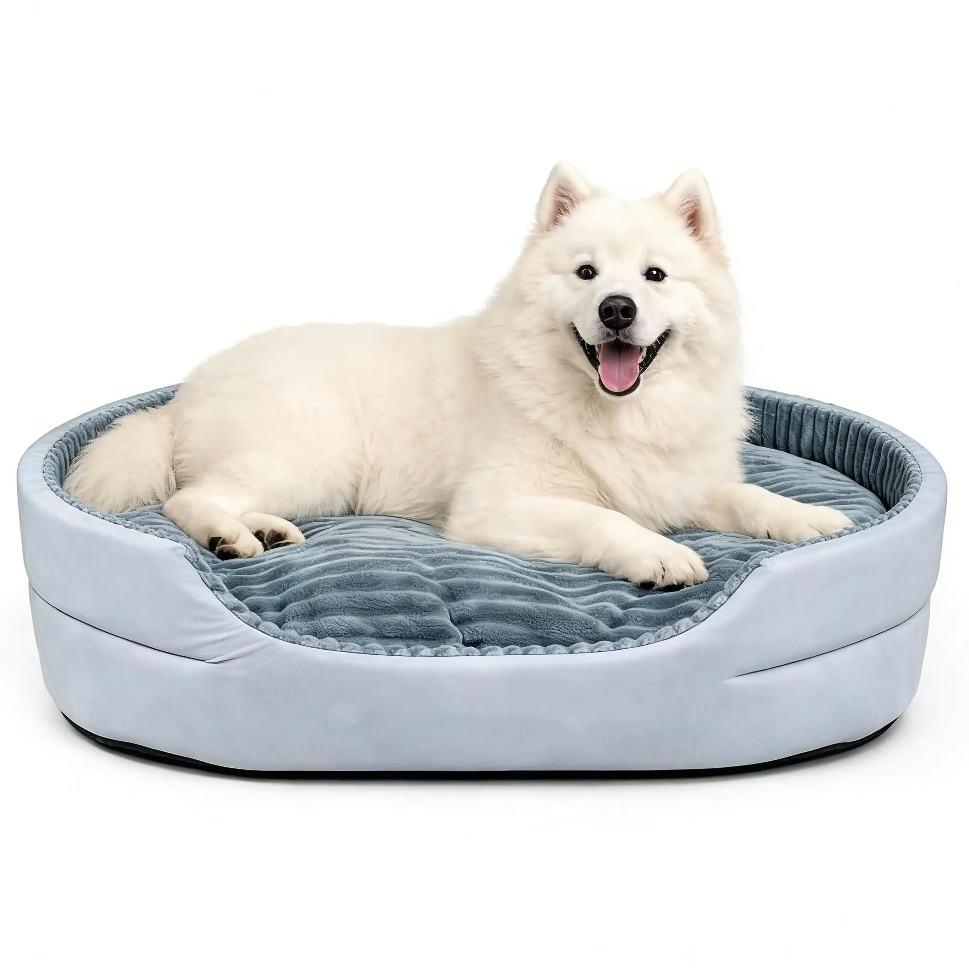 Dog Bed, Pet Sofa Bed, Plush Dog Couch Bed, Egg Crate Foam Dog Bed, Washable Dog Bed, Removable Cover Pet Bed, Waterproof Base Dog Bed, Non Slip Bottom Dog Bed, Indoor Dog Bed, Grey Dog Bed, Small Medium Large X-Large Dogs, Pet Sleeping Sofa