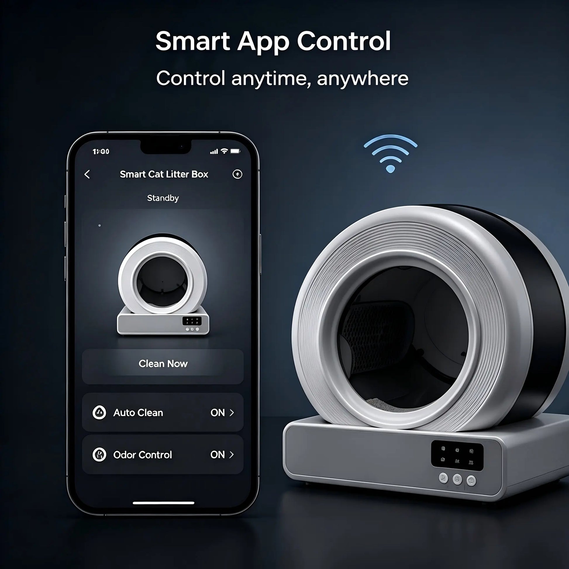 Smart Low-Noise Auto-Cleaning Cat Litter Box (60L) - 2.4G Wifi App-Controlled, Equipped with Smart Sensors, Safety Protection, Easy Maintenance #Catlitterbox#Smartlitterbox#Petessentials#Catlovers# Dream Cat Automatic Litterbox