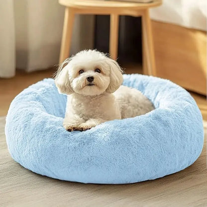 Calming Dog Bed Medium Size Dog, 31In Donut Washable Medium Pet Bed.
