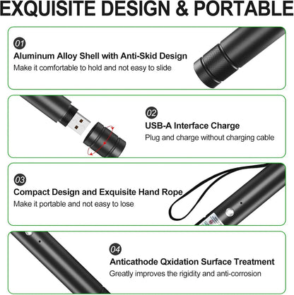 Green Laser Pointer/ Line Light Flashlight Long Distance Range for TV/LED/LCD Screens Flashlights Presentation, Laser Pointer Cat Toy，Office / Outdoors / Astronomic / Construction Tiktokshopspringglowup Summervibe