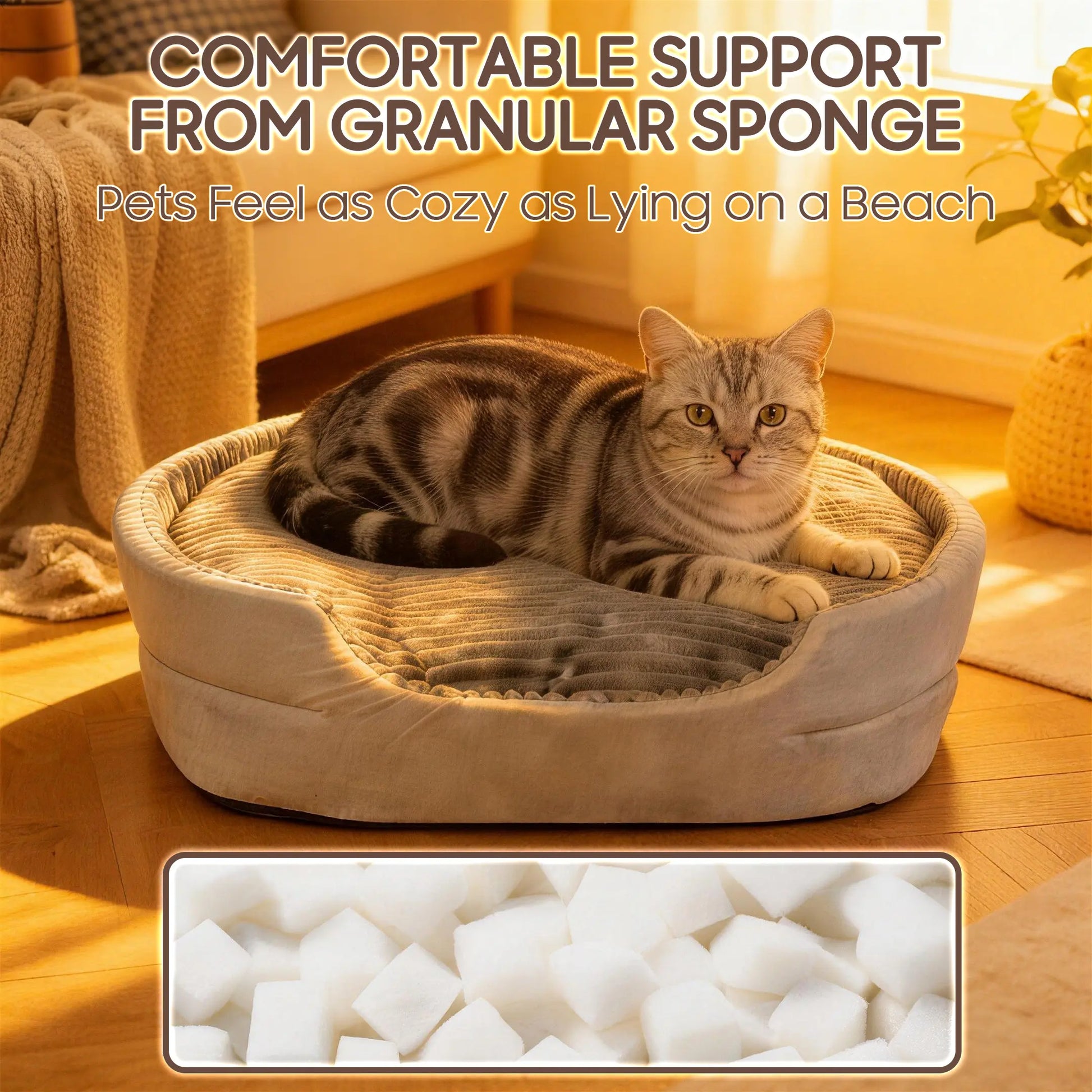 Dog Bed, Pet Sofa Bed, Plush Dog Couch Bed, Egg Crate Foam Dog Bed, Washable Dog Bed, Removable Cover Pet Bed, Waterproof Base Dog Bed, Non Slip Bottom Dog Bed, Indoor Dog Bed, Grey Dog Bed, Small Medium Large X-Large Dogs, Pet Sleeping Sofa