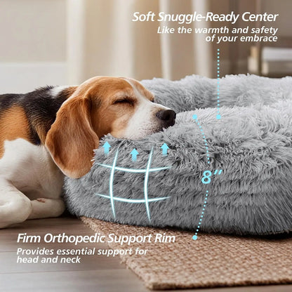 Calming Dog Bed Medium Size Dog, 31In Donut Washable Medium Pet Bed.